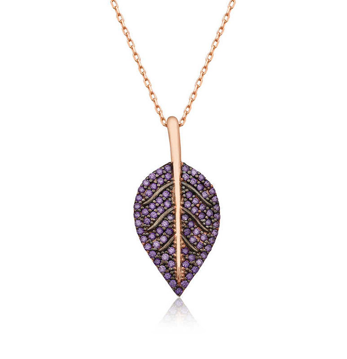 STİLLOVE Gümüş Yaprak Kadın Kolye