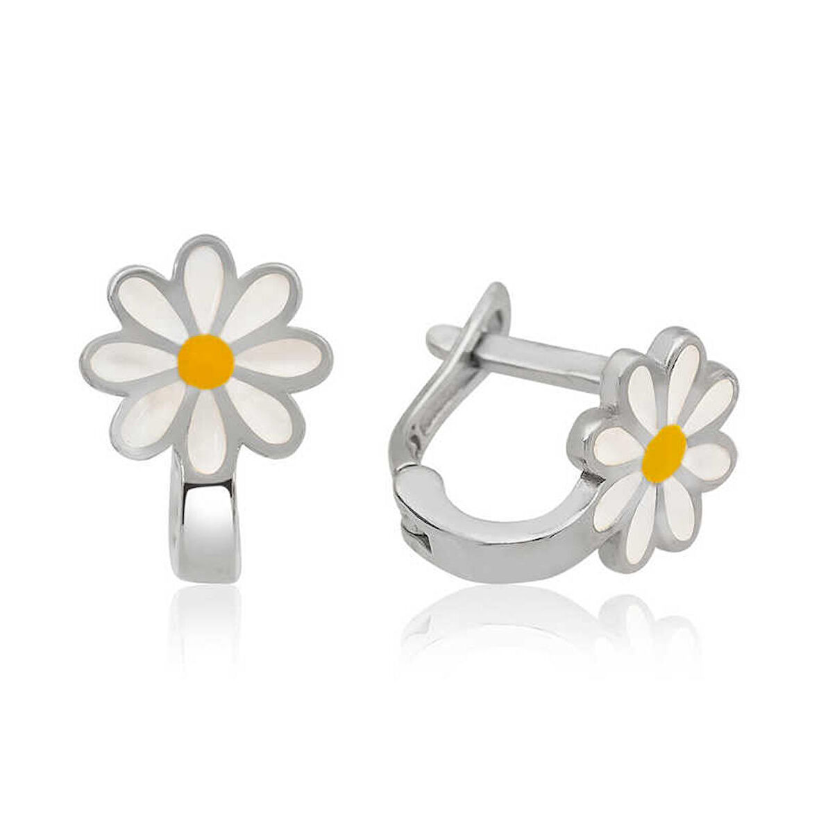 STİLLOVE Gümüş Papatya Çocuk Küpesi