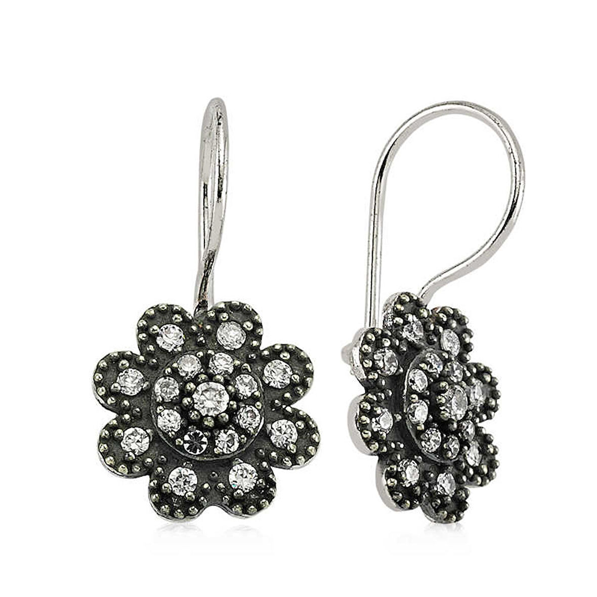 STİLLOVE Gümüş Sallantılı Çiçek Küpe
