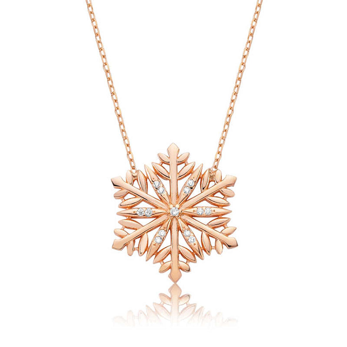 STİLLOVE Gümüş Kar Tanesi Kadın Kolye