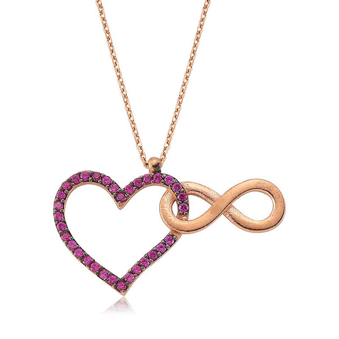 STİLLOVE Gümüş Kalbim Sonsuza Kadar Seninle Kolye