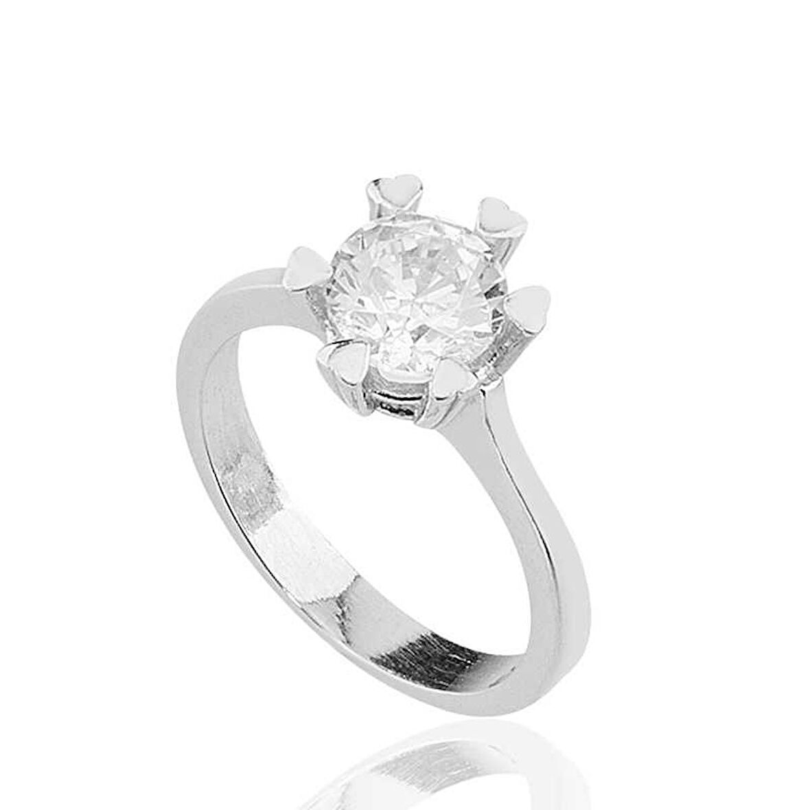 STİLLOVE Gümüş Tek Taş Kadın Yüzük