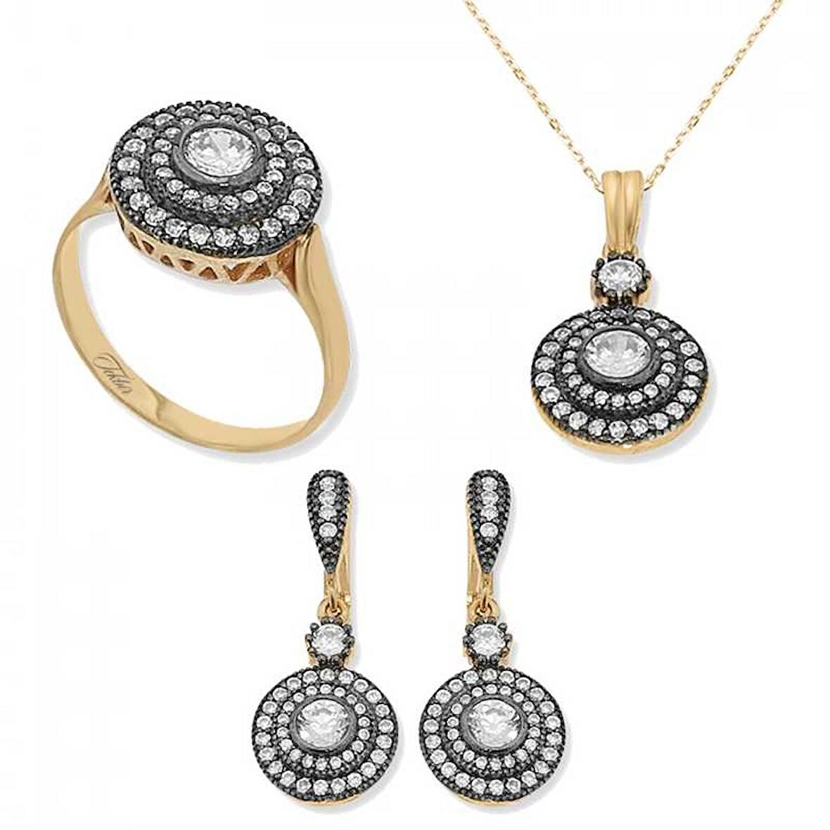 STİLLOVE Gümüş Elmas Model Bayan Set