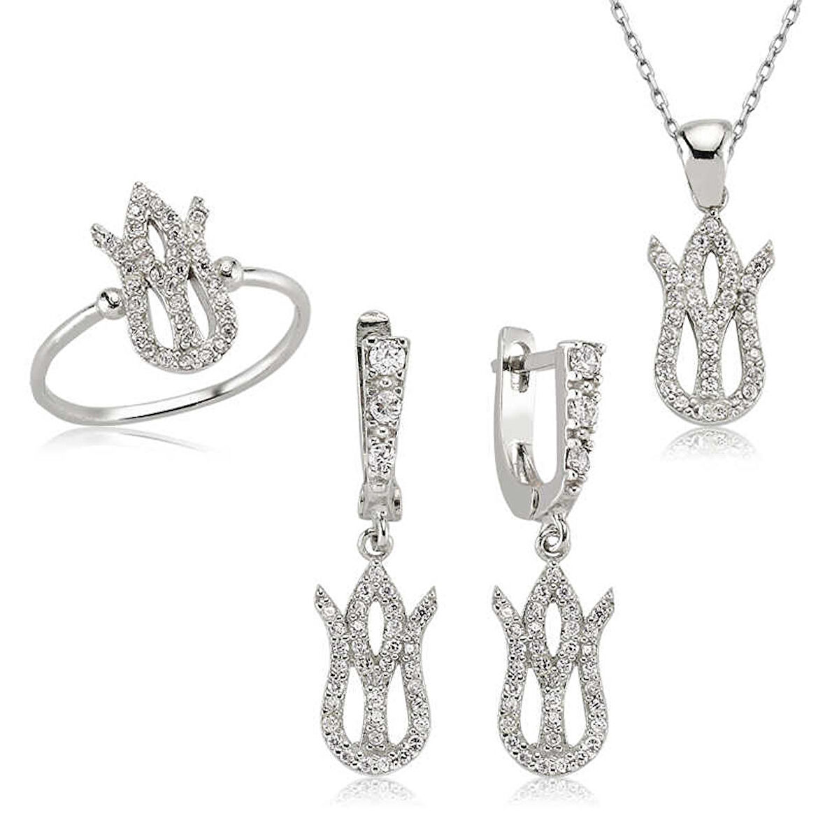 STİLLOVE Gümüş Lale Bayan Set