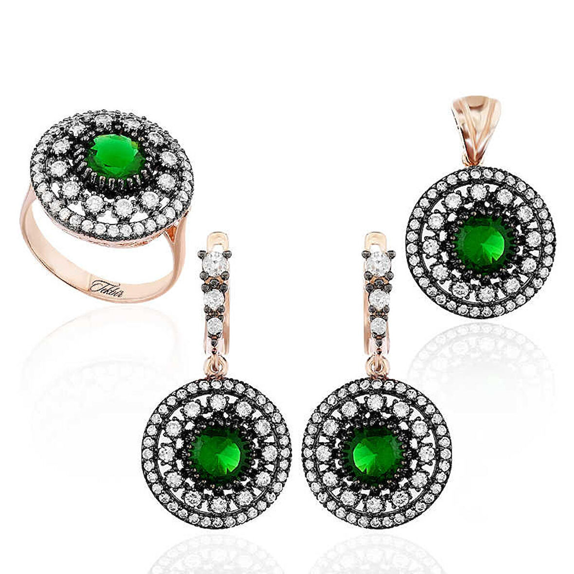 STİLLOVE Gümüş Elmas Model Bayan Set