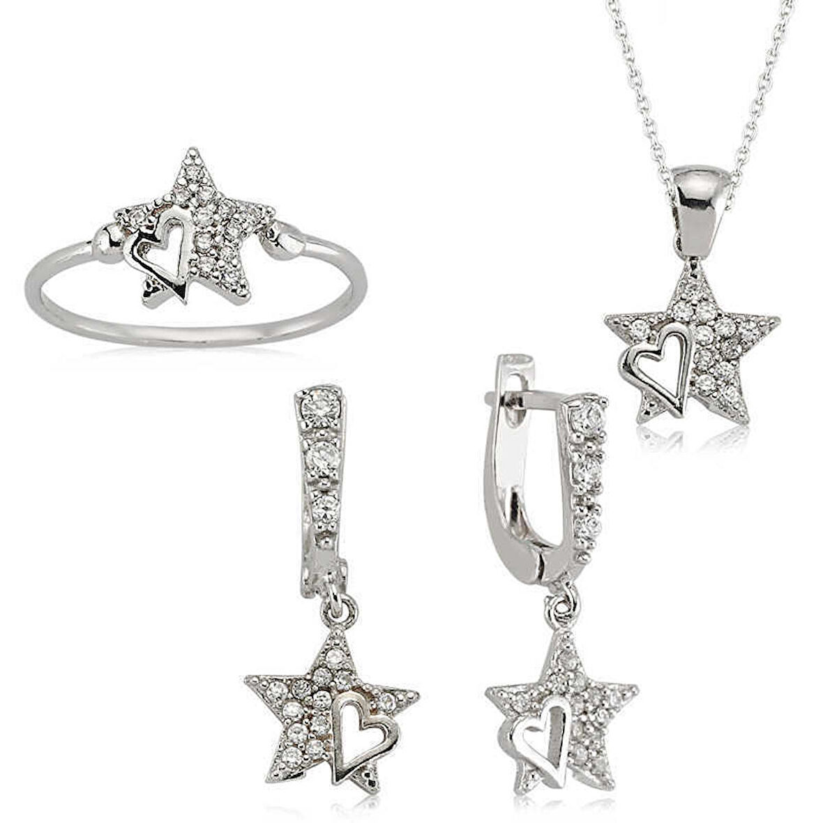 STİLLOVE Gümüş Yıldız Bayan Set