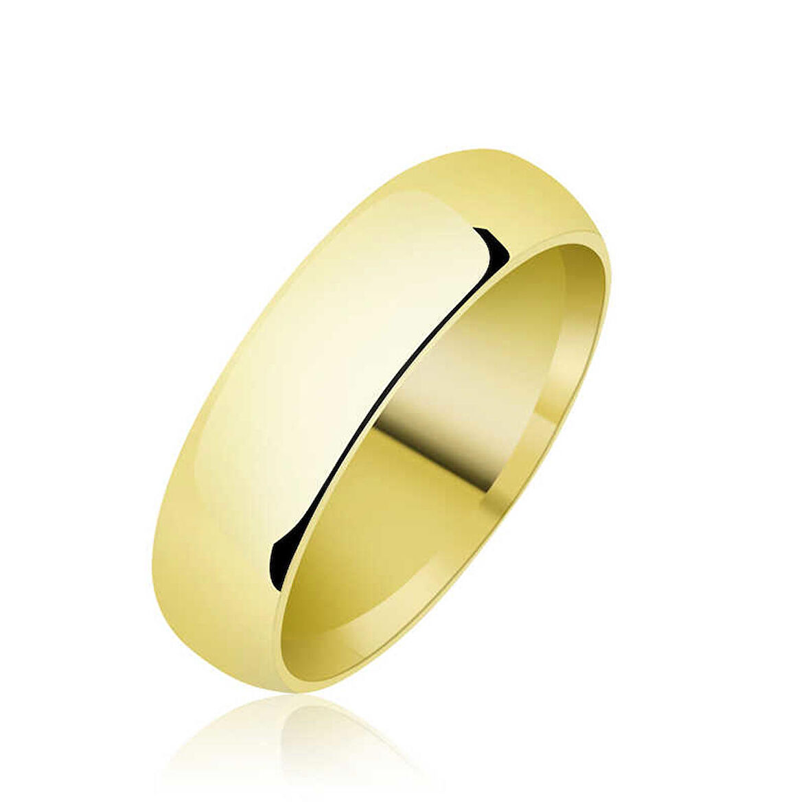 STİLLOVE 5 mm Düz Bombeli Gold Gümüş Alyans