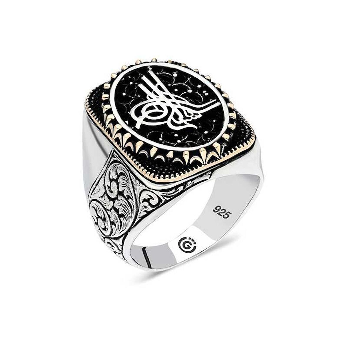 STİLLOVE Gümüş Tuğra Oval Erkek Yüzük