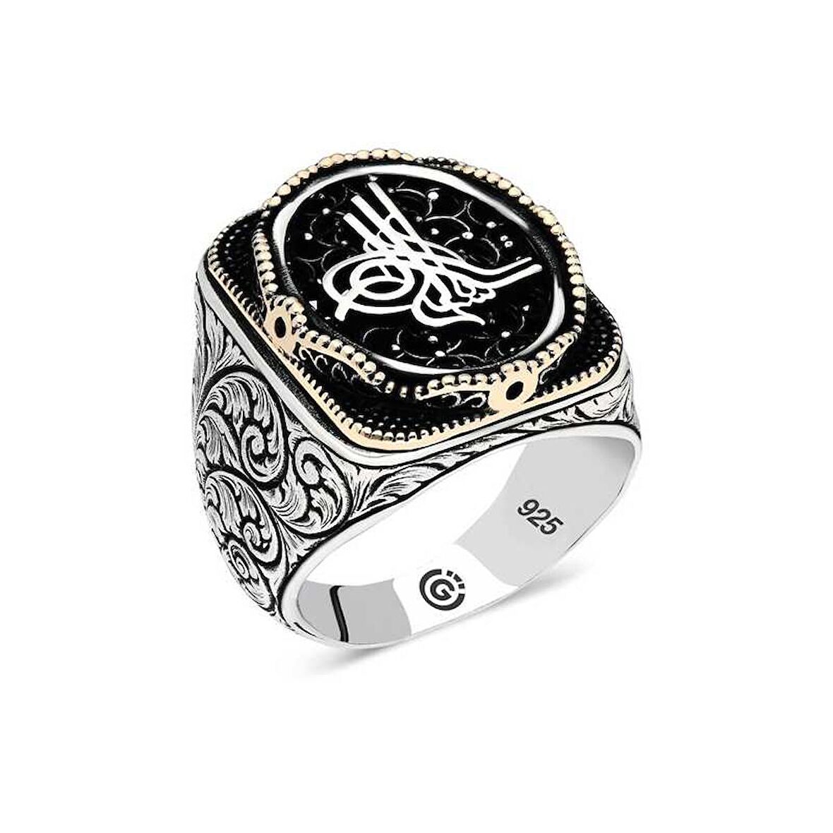 STİLLOVE Gümüş Tuğra Oval Erkek Yüzük