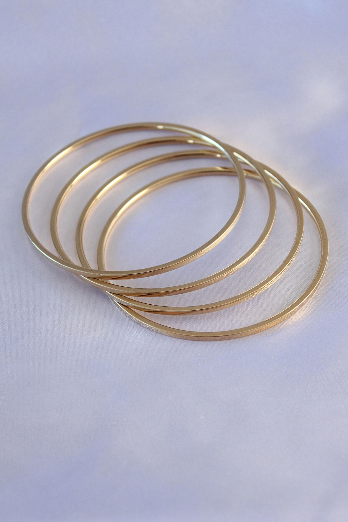 STİLLOVE 316L Çelik Gold Renk 4'lü Ajda Model Kadın Bilezik