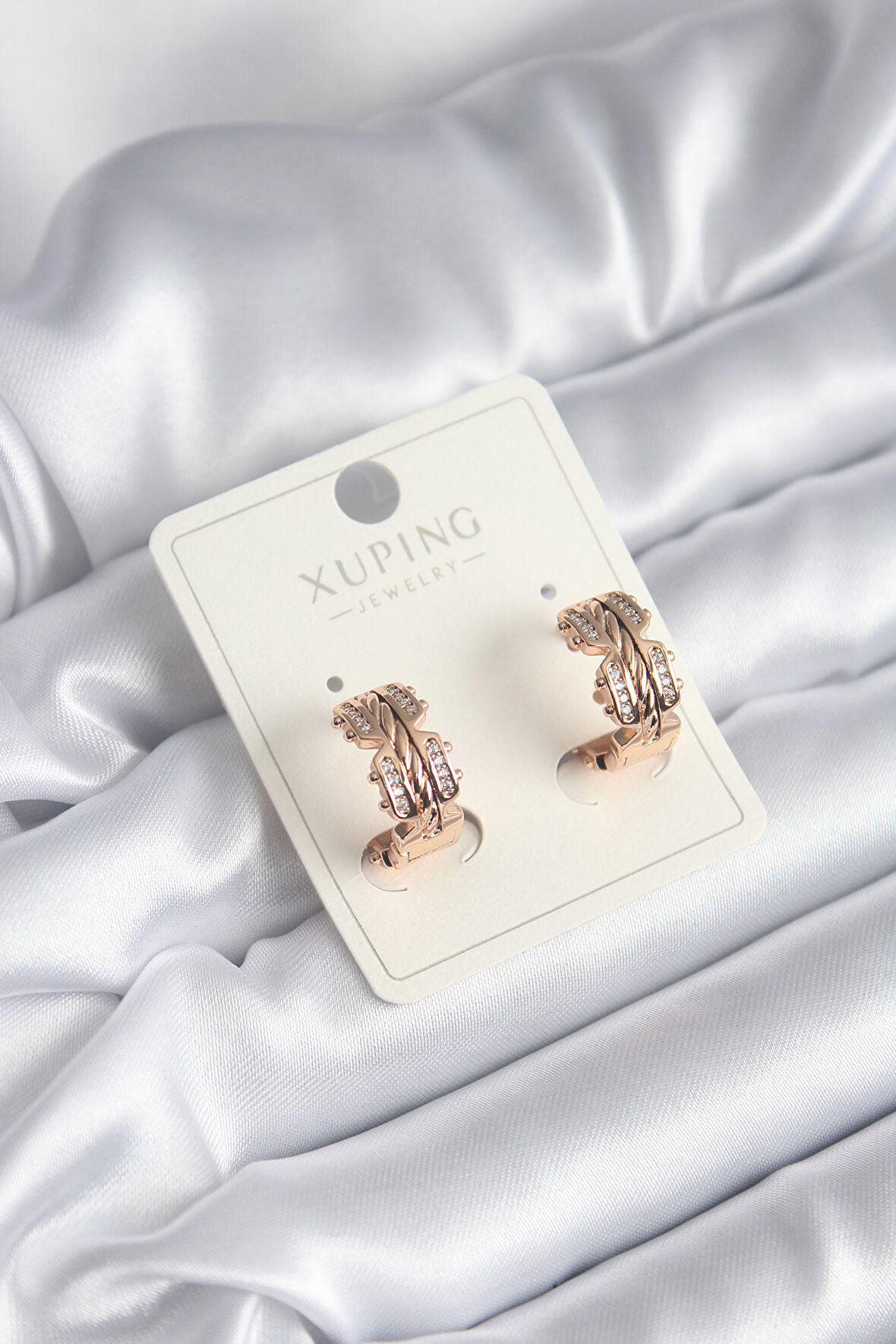 STİLLOVE Xuping Model Zirkon Taşlı Halka Kadın Küpe