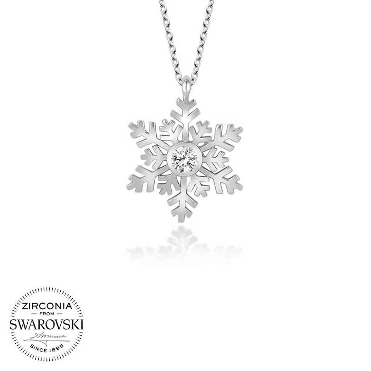 STİLLOVE Swarovski Taşlı Gümüş Kartanesi Bayan Kolye