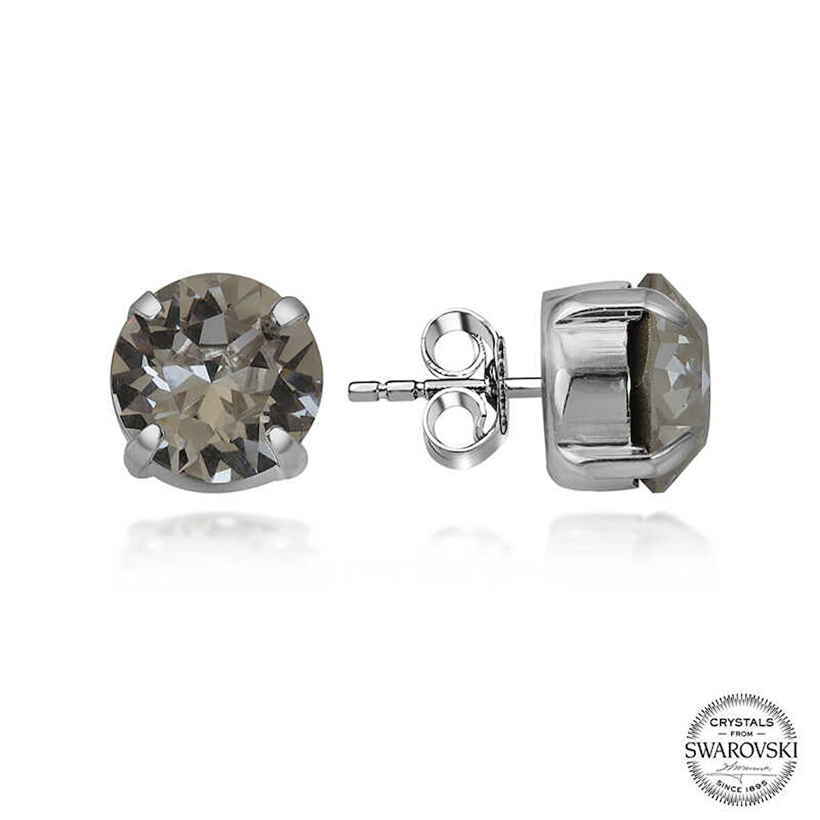 STİLLOVE Swarovski Crystal Taşlı Gümüş Çivili Kadın Küpe