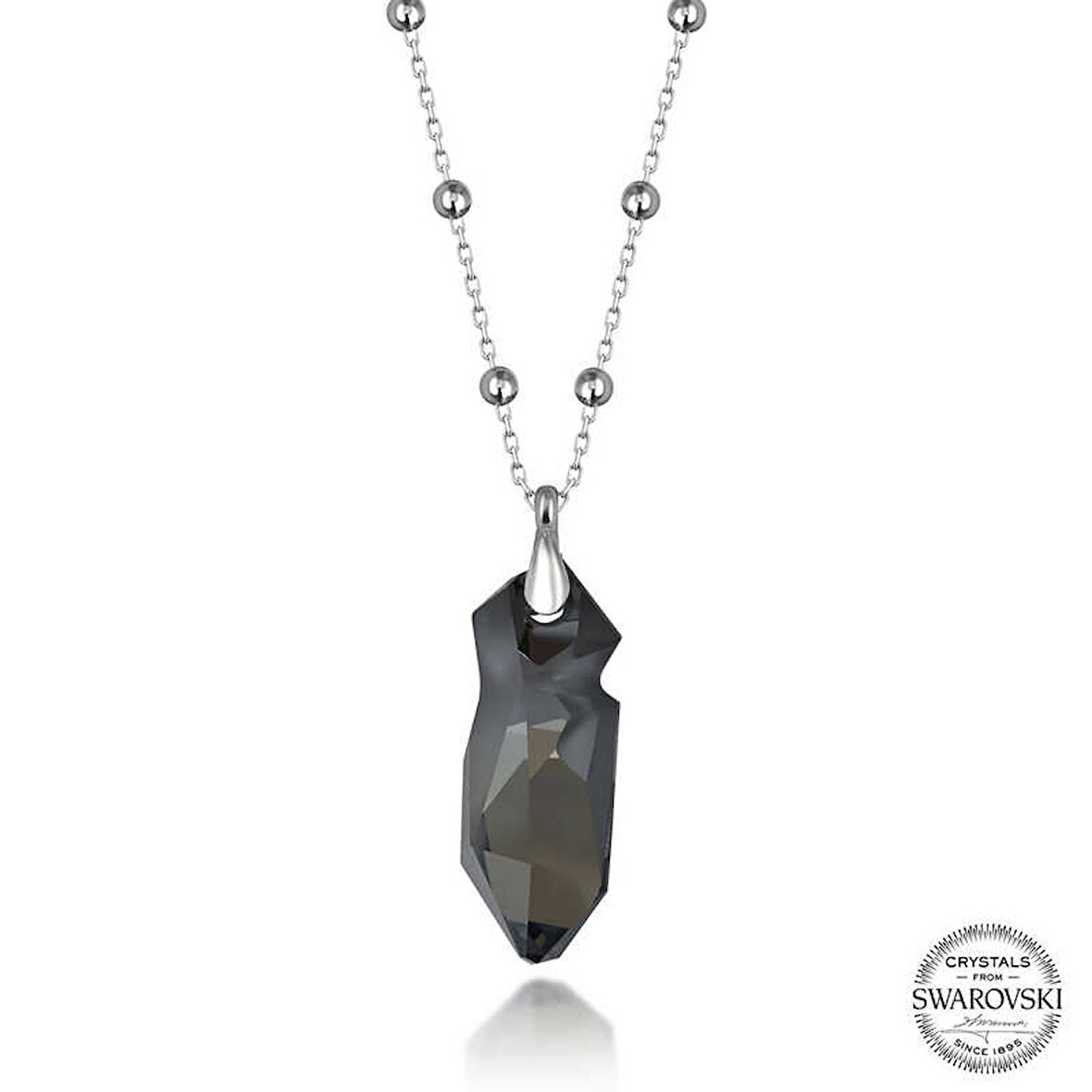 STİLLOVE Swarovski Crystal Taşlı Top Zincir Gümüş Kadın Kolye
