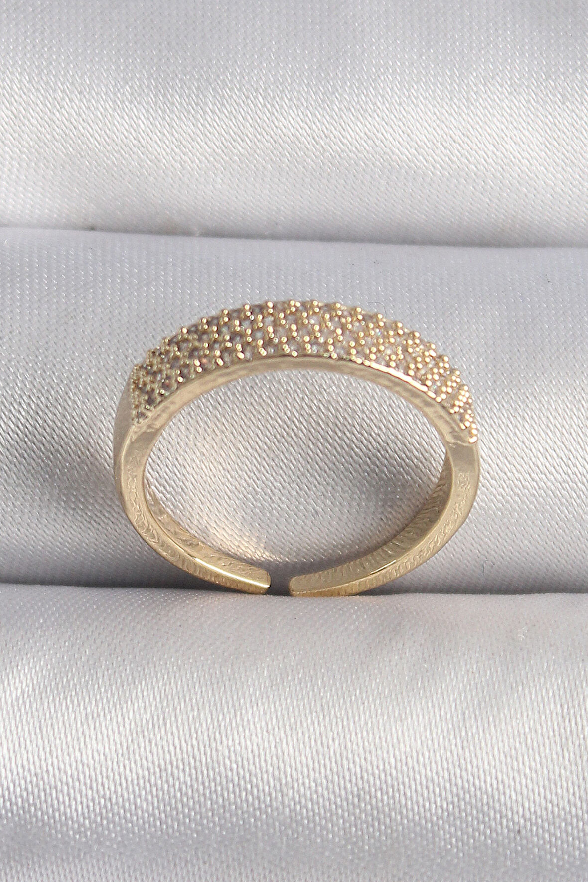 STİLLOVE Pirinç Gold Renk Zirkon Taşlı VIP Seri Kadın Yüzük