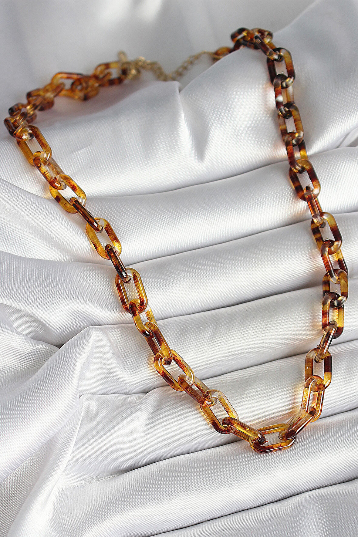 Leopar Desenli Mika Zincir Kadın Kolye SL11978