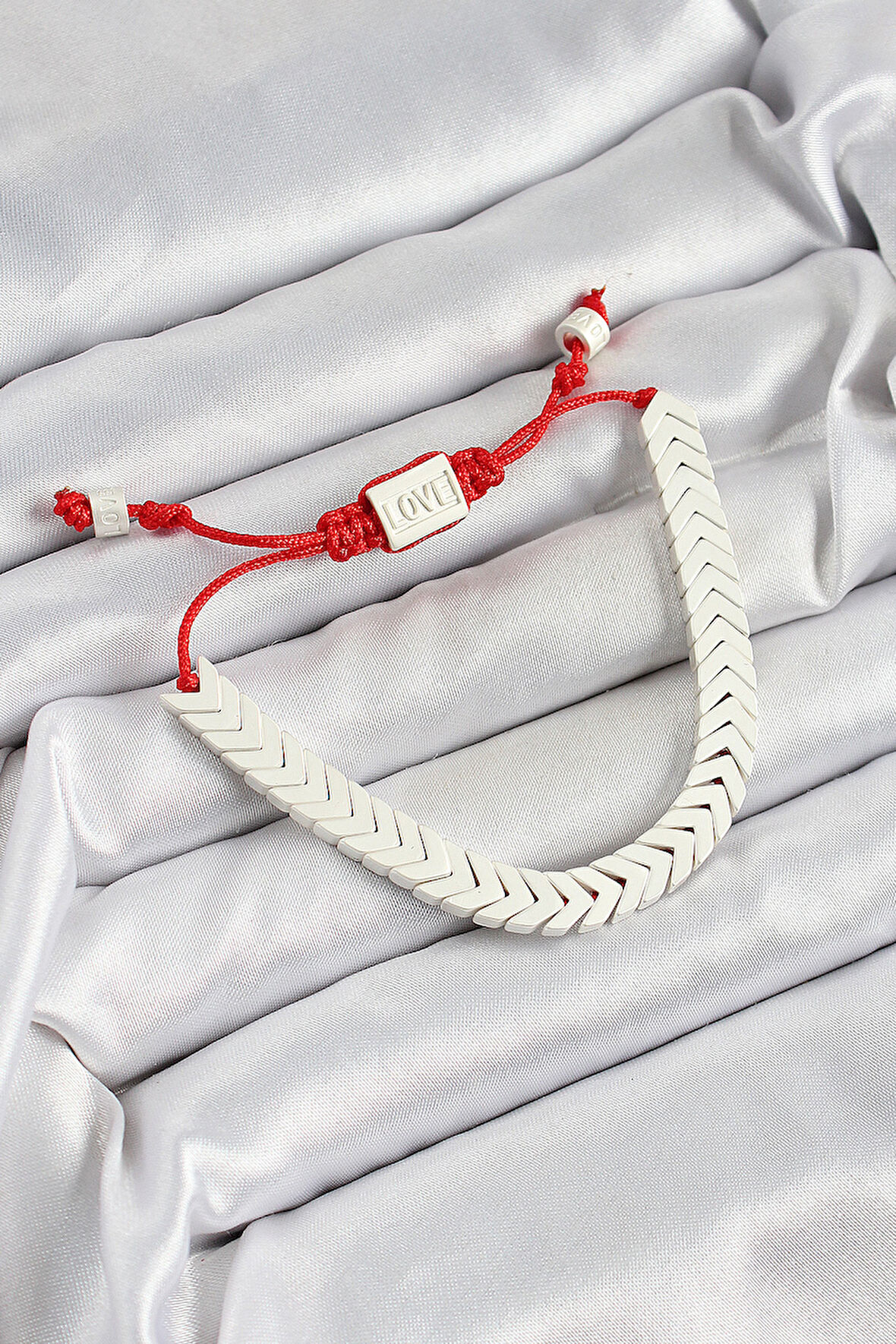 Pirinç Asansörlü Beyaz Juju Kadın Bileklik SL12444