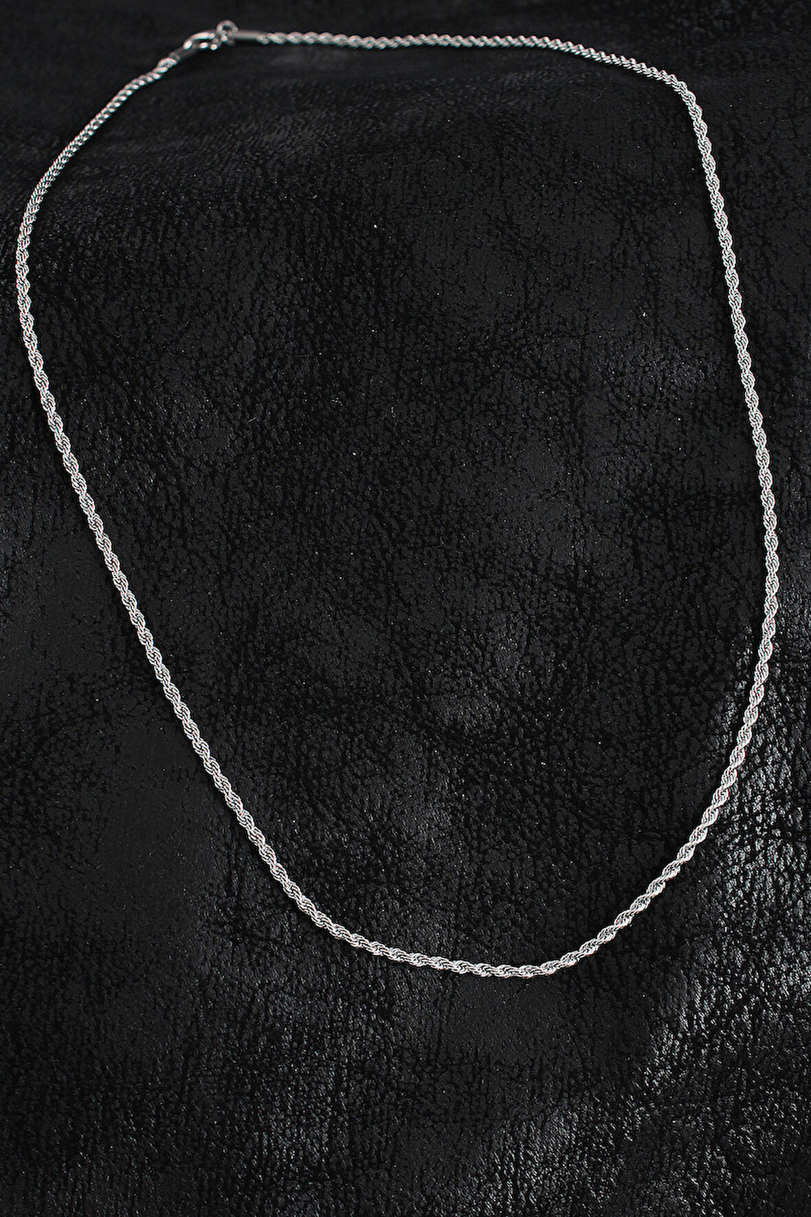 316L Çelik Halat Zincir Model Gümüş Renk Erkek Kolye