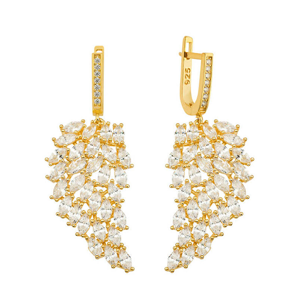 STİLLOVE Gümüş Melek Kanadı Küpe