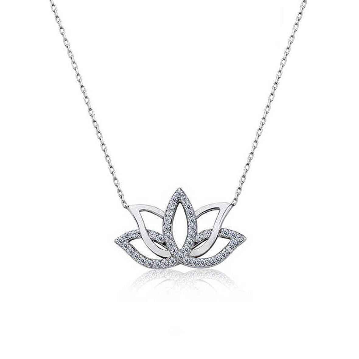 STİLLOVE Gümüş Lotus Çiçeği Kolye