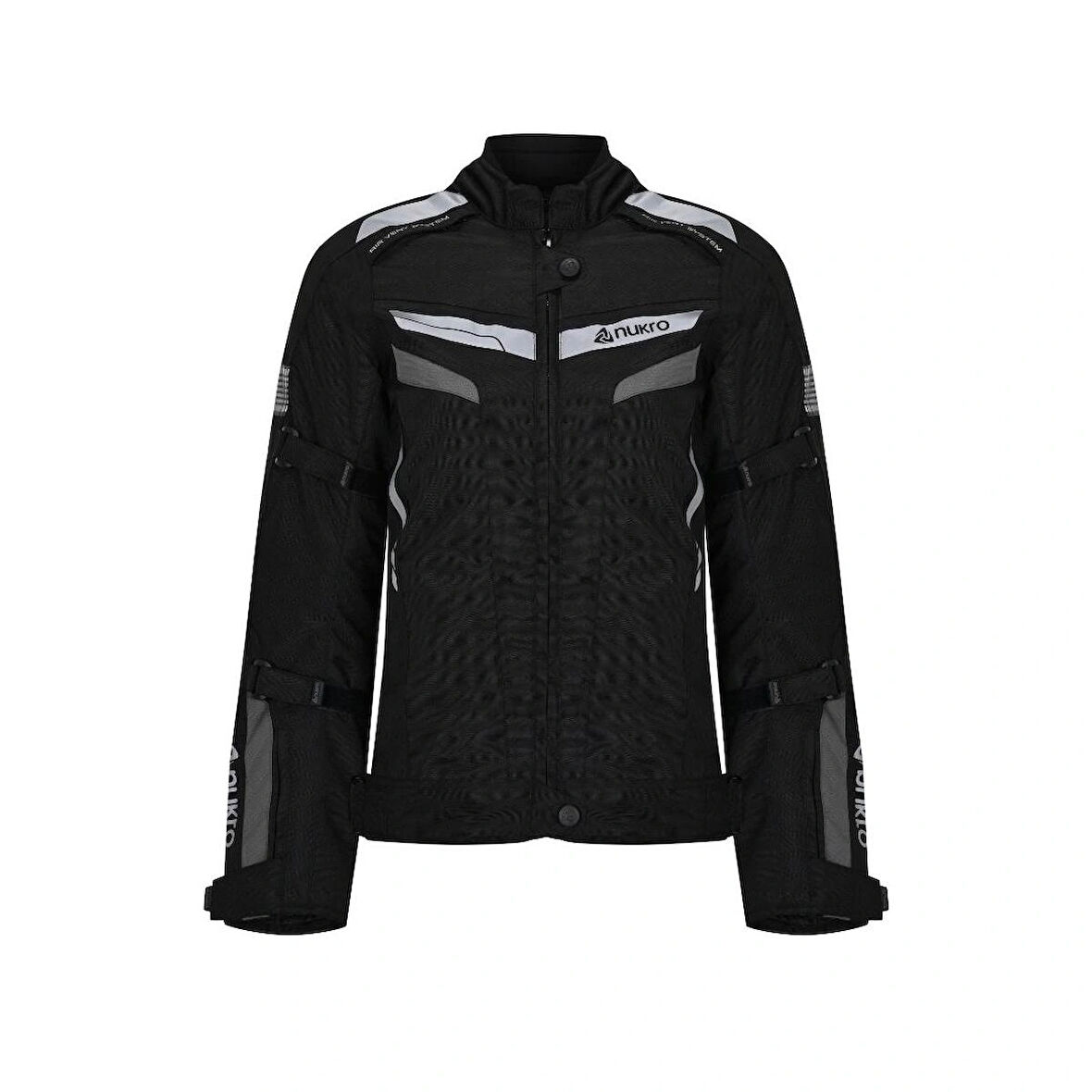 Nukrowear STEALTH PRO SİYAH-GRİ 4 Mevsim Kadın Motosiklet Montu 