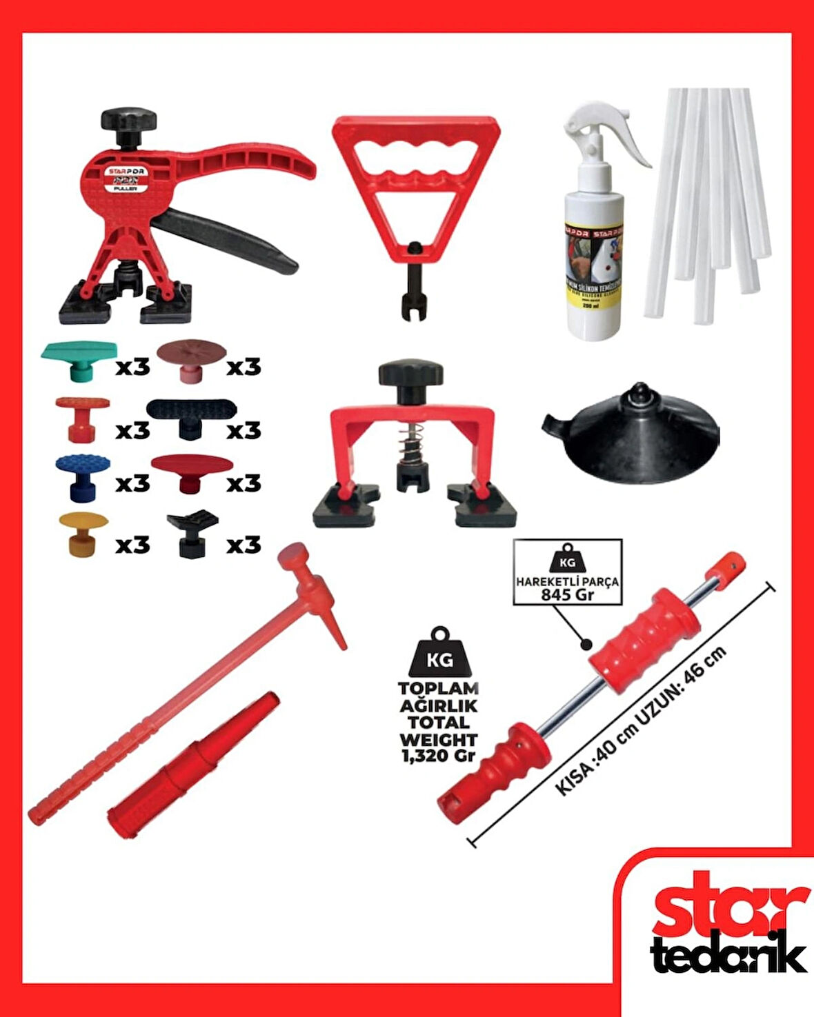 PDR BOYASIZ GÖÇÜK DÜZELTME SETİ 38 PARÇA ÖZEL SERİ		