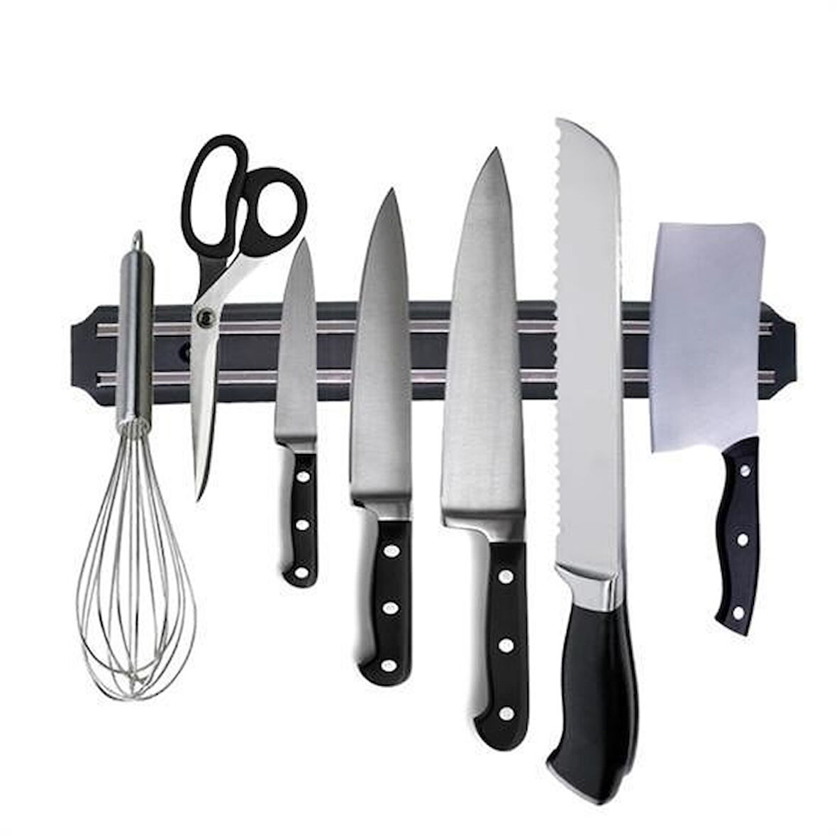 Sylar Mıknatıslı Paslanmaz Duvar Bıçak Askısı Standı 33 Cm  Aparat