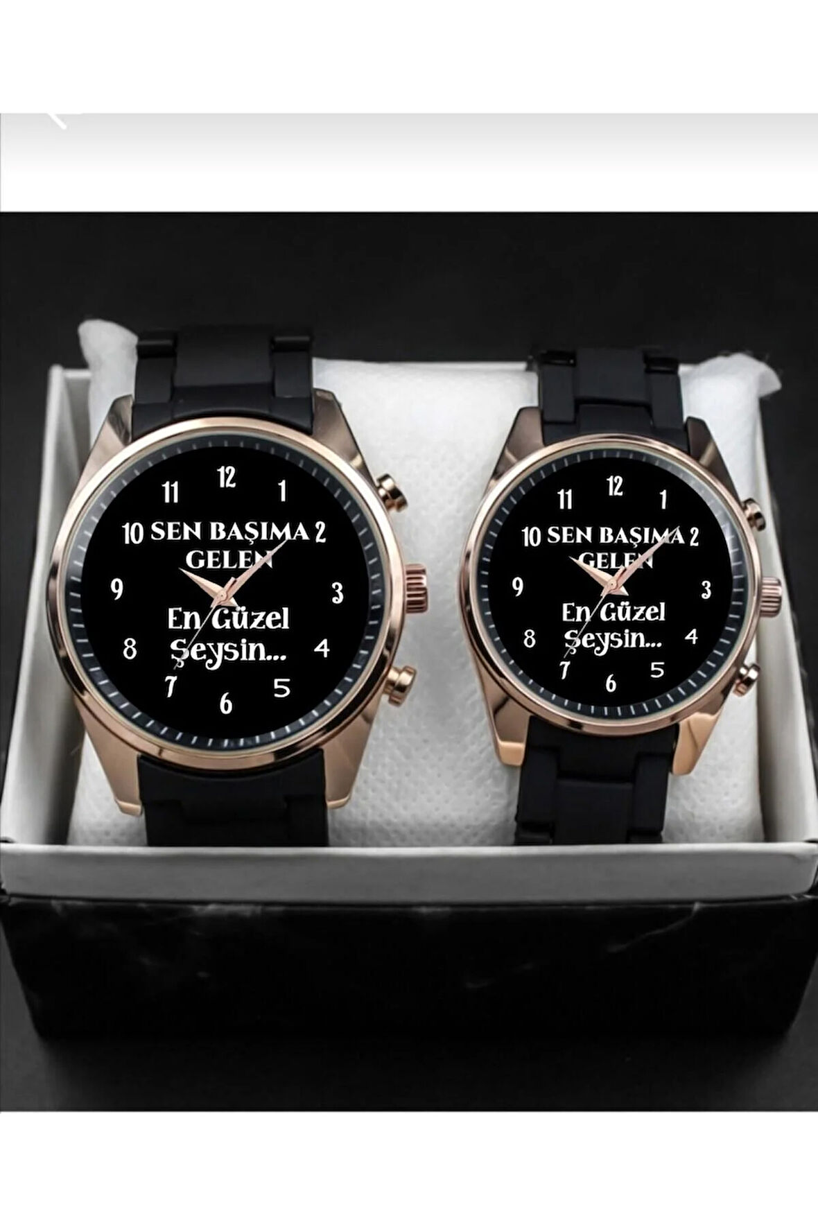 Çift Saatleri Sen Başıma Gelen En Güzel Şeysin Yazılı Sevgili Saati