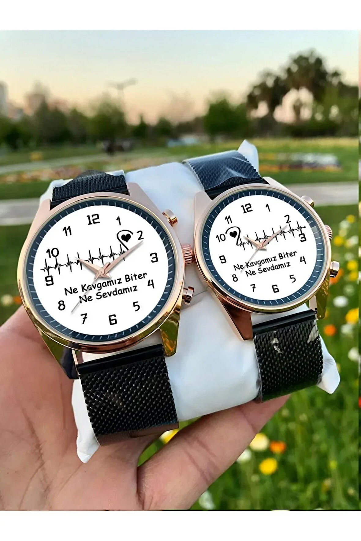 Çift Saatleri Ne Kavgamız Biter Ne Sevdamız Yazılı Sevgili Saati