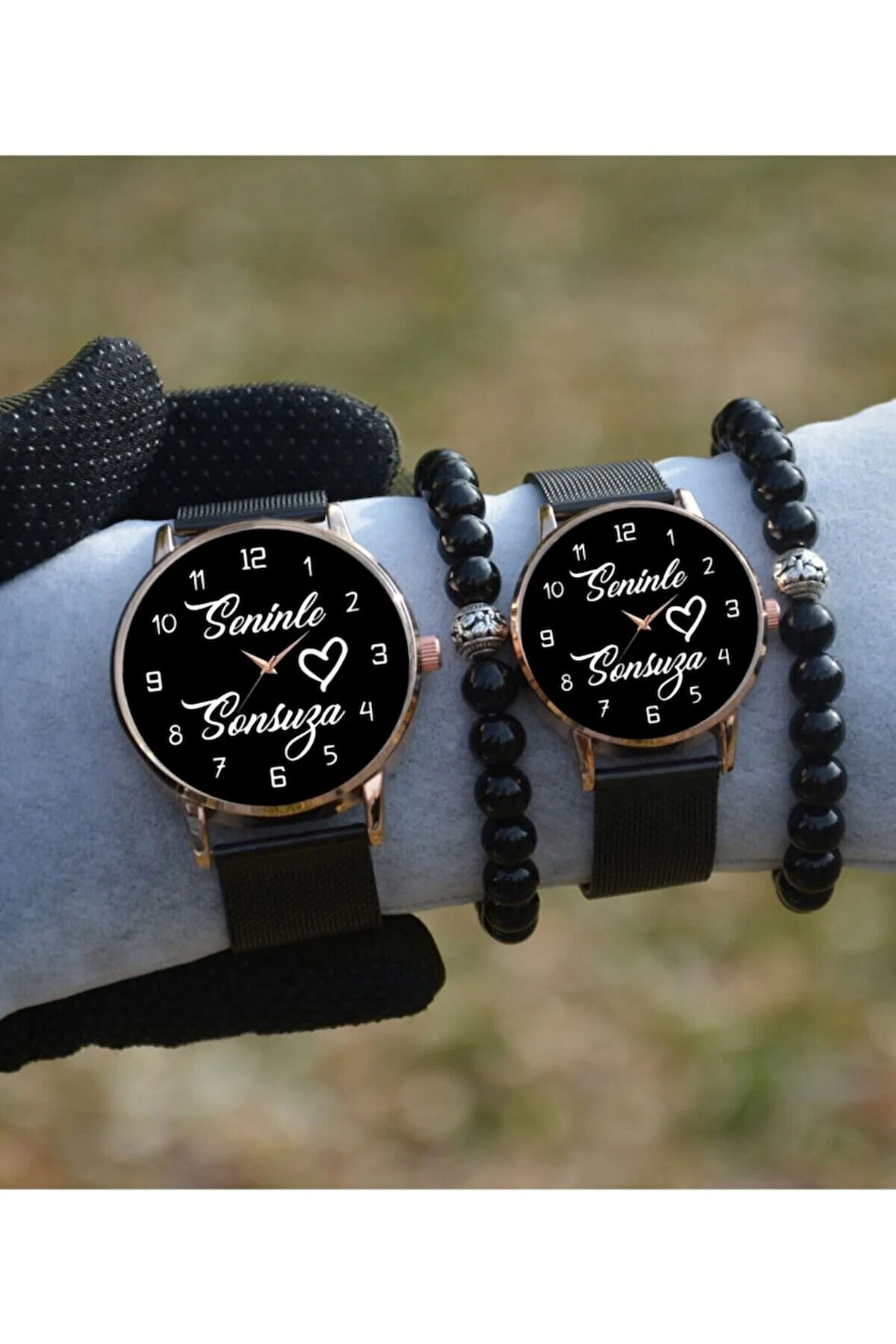 Çift Saatleri Sevgili Bay Çift Kol Saati Harfli Bileklik Seninle Sonsuza Sevgiliye Hediye