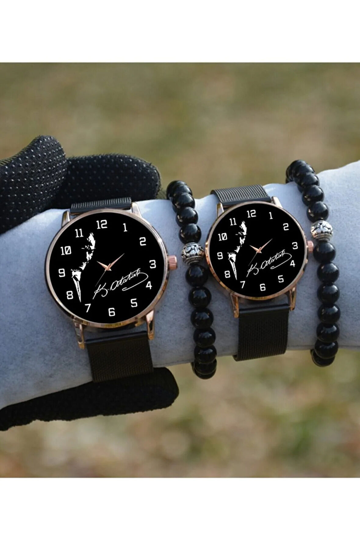Çift Saatleri Unisex Siyah Sevgili Çift Kol Saatleri