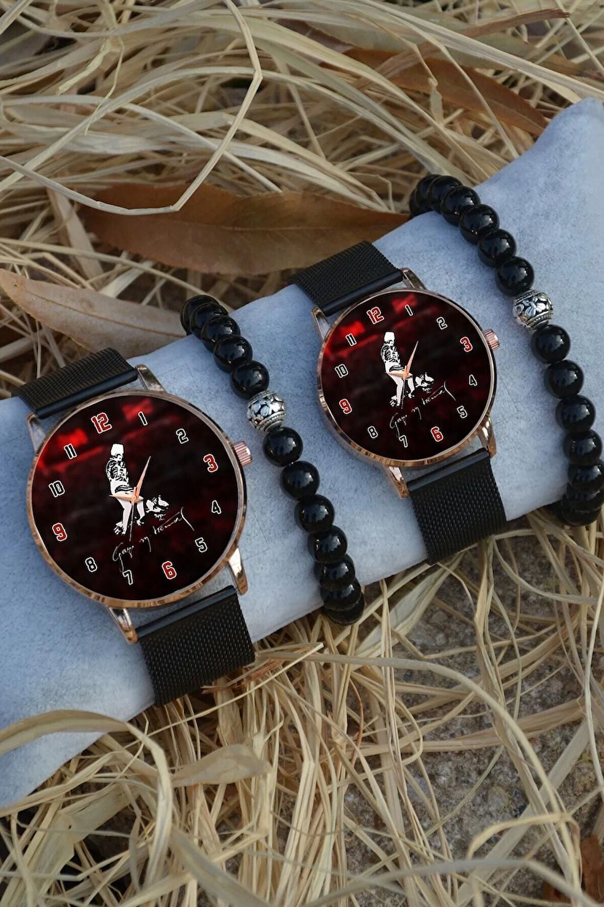 Çift Saatleri Sevgili Saati Atatürk Tasarımlı Çift Kol Saatleri