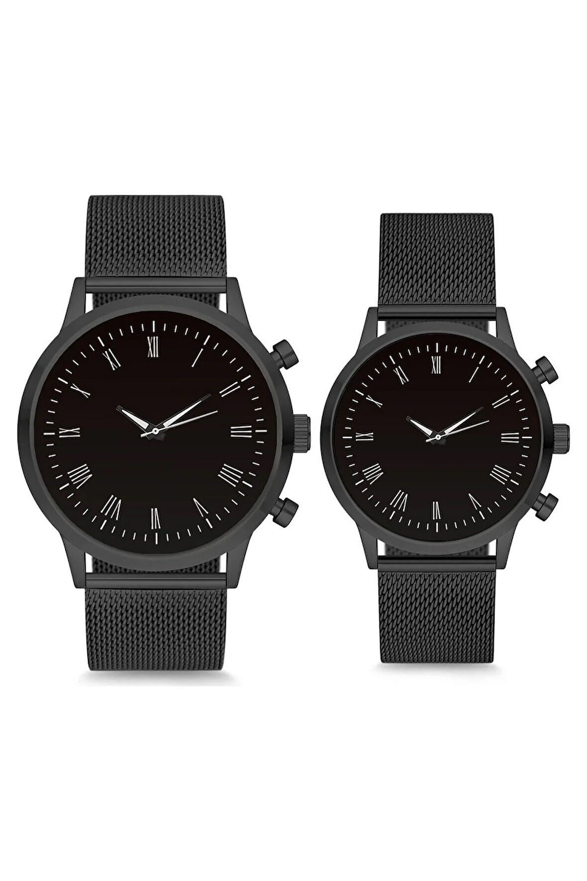 Çift Saatleri Sevgili Saati Sade Romen Rakam Çift Kol Saati