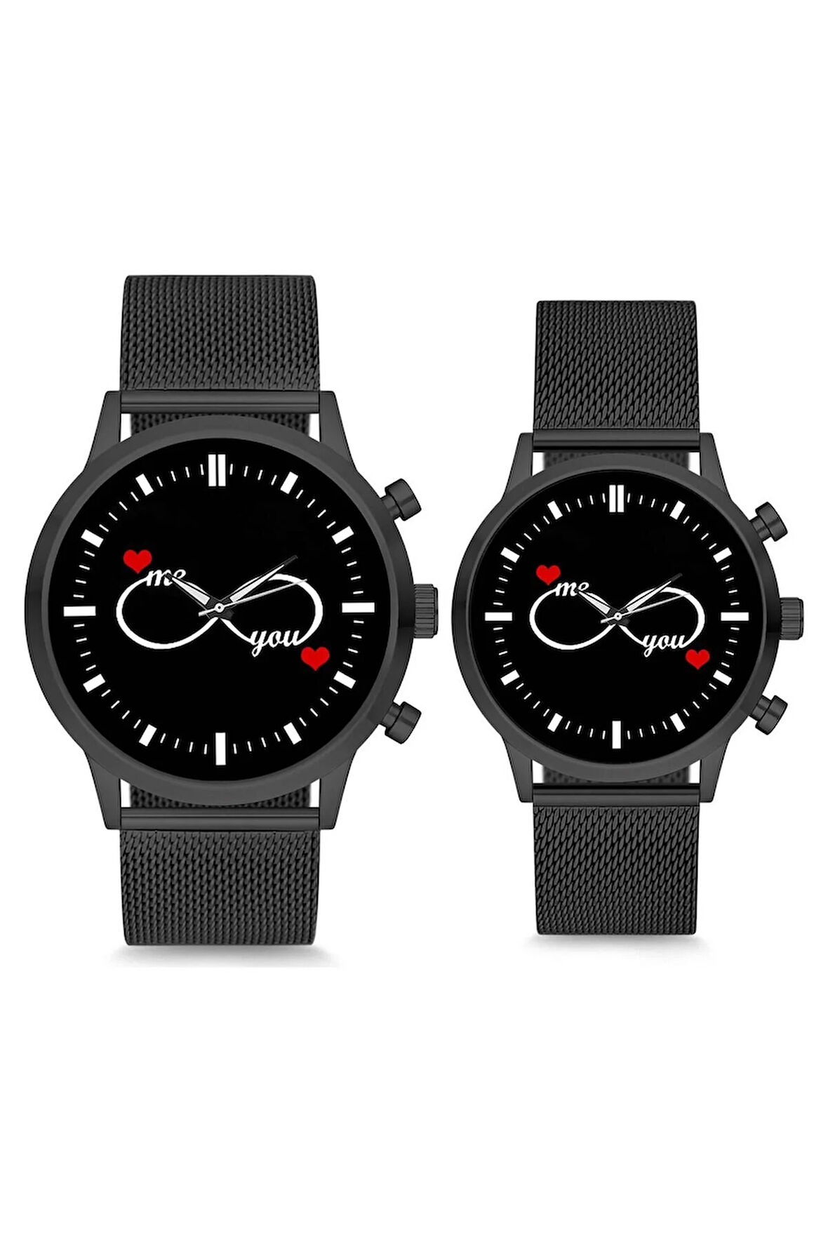 Çift Saatleri Sevgili Saati Siyah Me You Çift Kol Saati