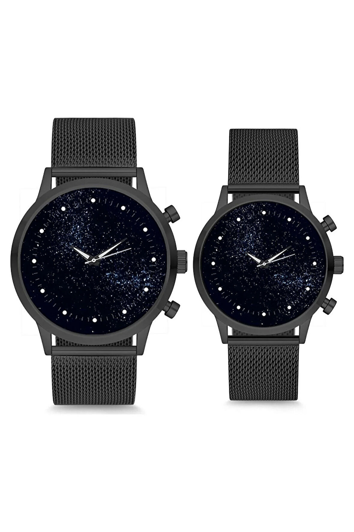 Çift Saatleri Sevgili Saati Sade Gece Tasarım Çift Kol Saati