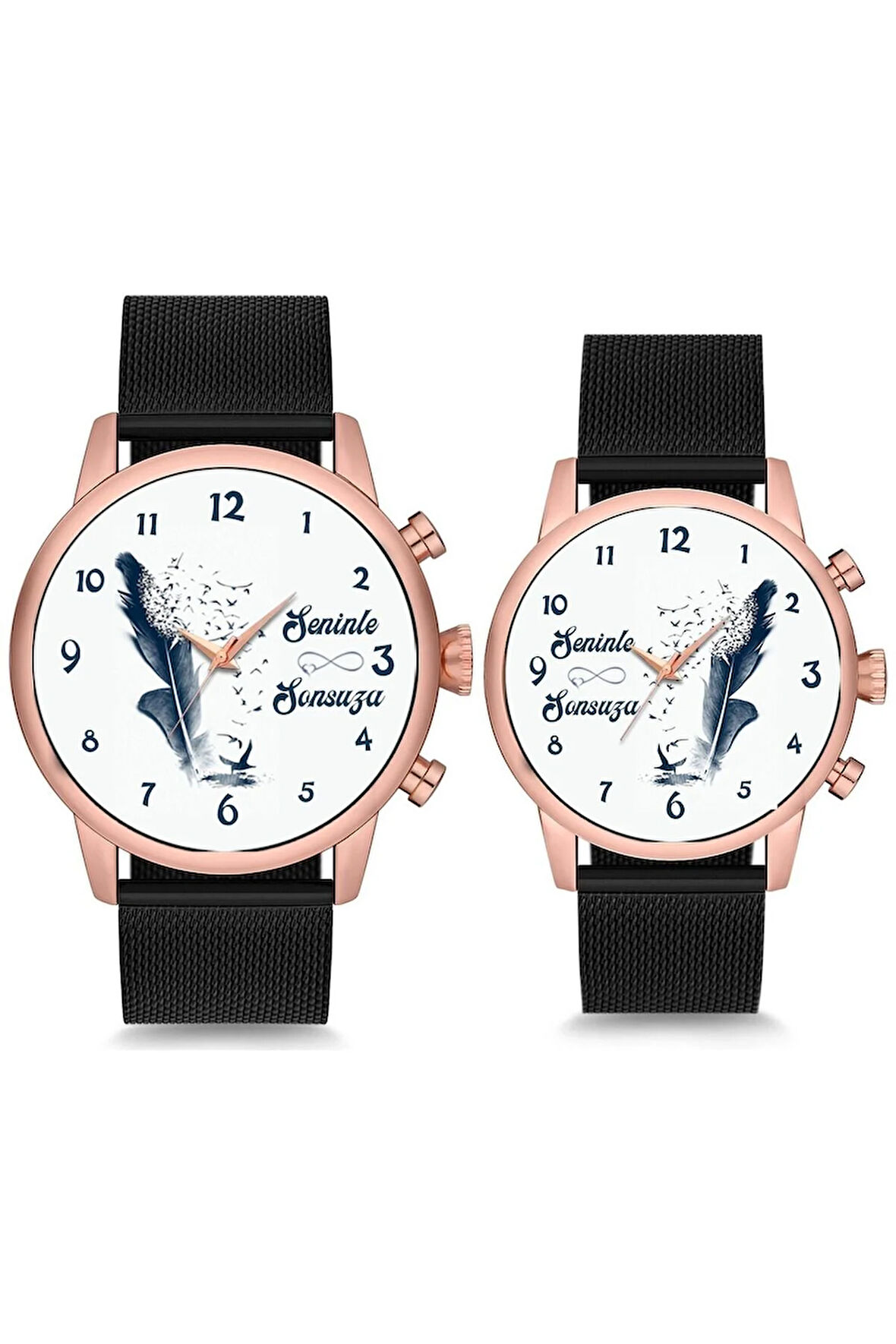 Çift Saatleri Sevgili Saati Seninle Sonsuza Çift Kol Saati