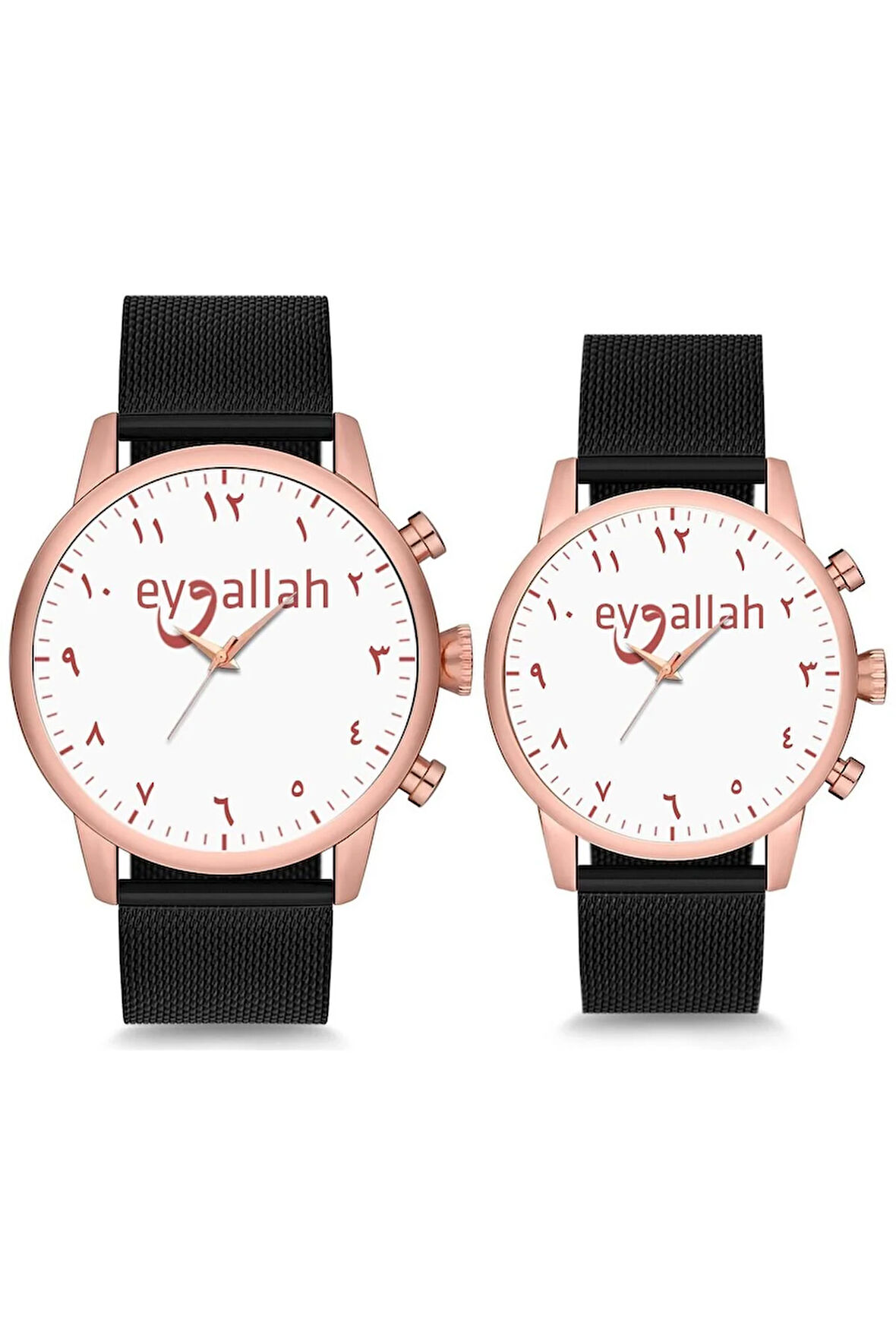 Çift Saatleri Sevgili Saati Eyvallah Arapça Kadran Çift Kol Saati