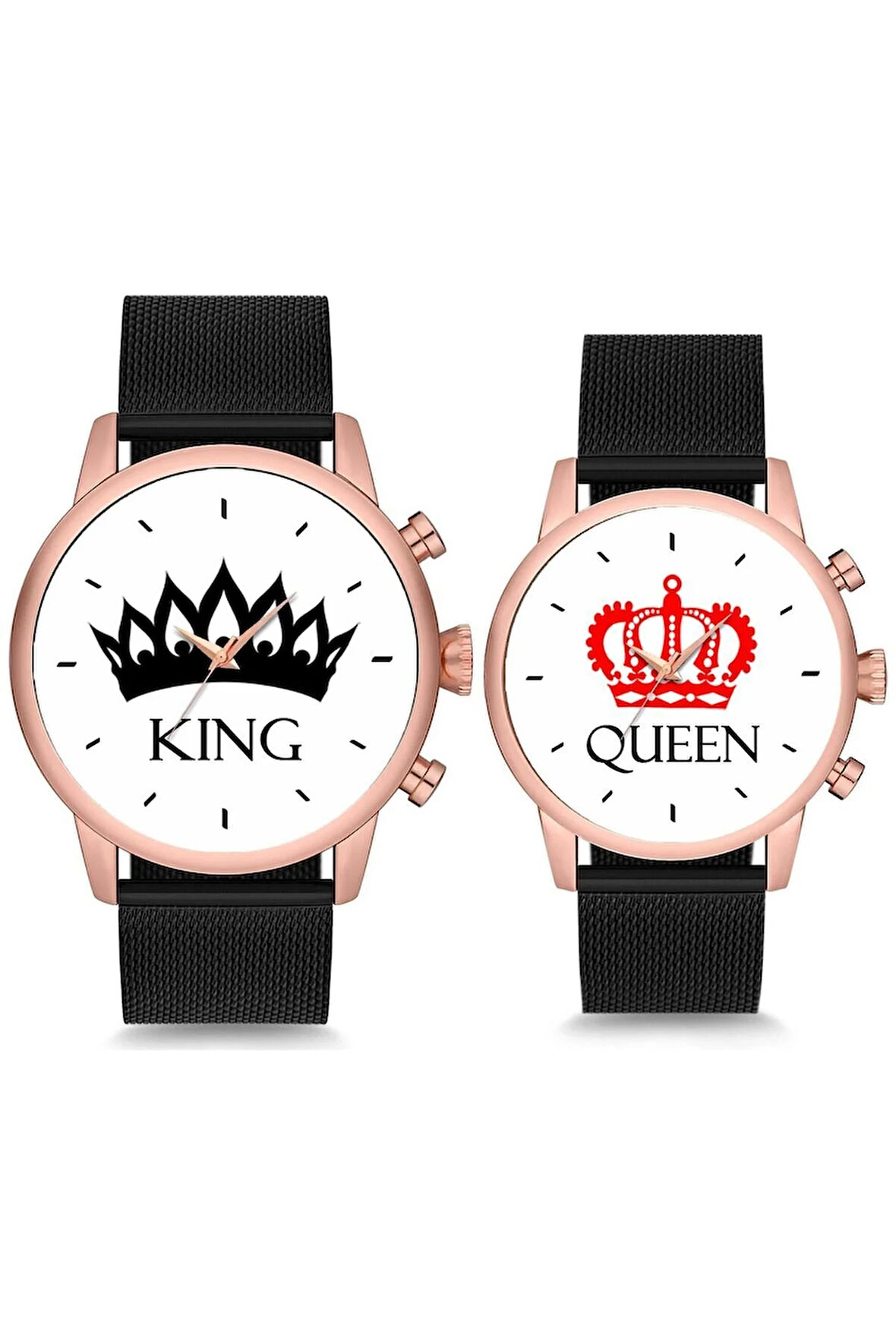 Çift Saatleri Sevgili Saati King Queen Kral Kraliçe Çift Kol Saati
