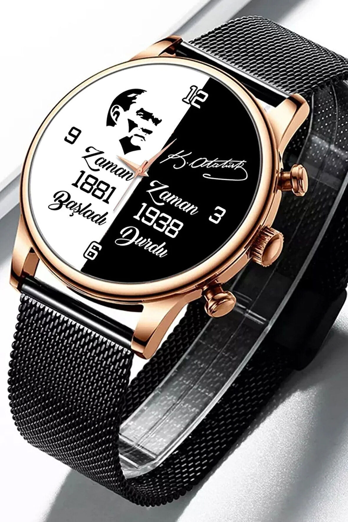Erkek Kol Saati Atatürk Imzalı Ve Zaman Modeli Erkek Doğum Günü Hediyesi