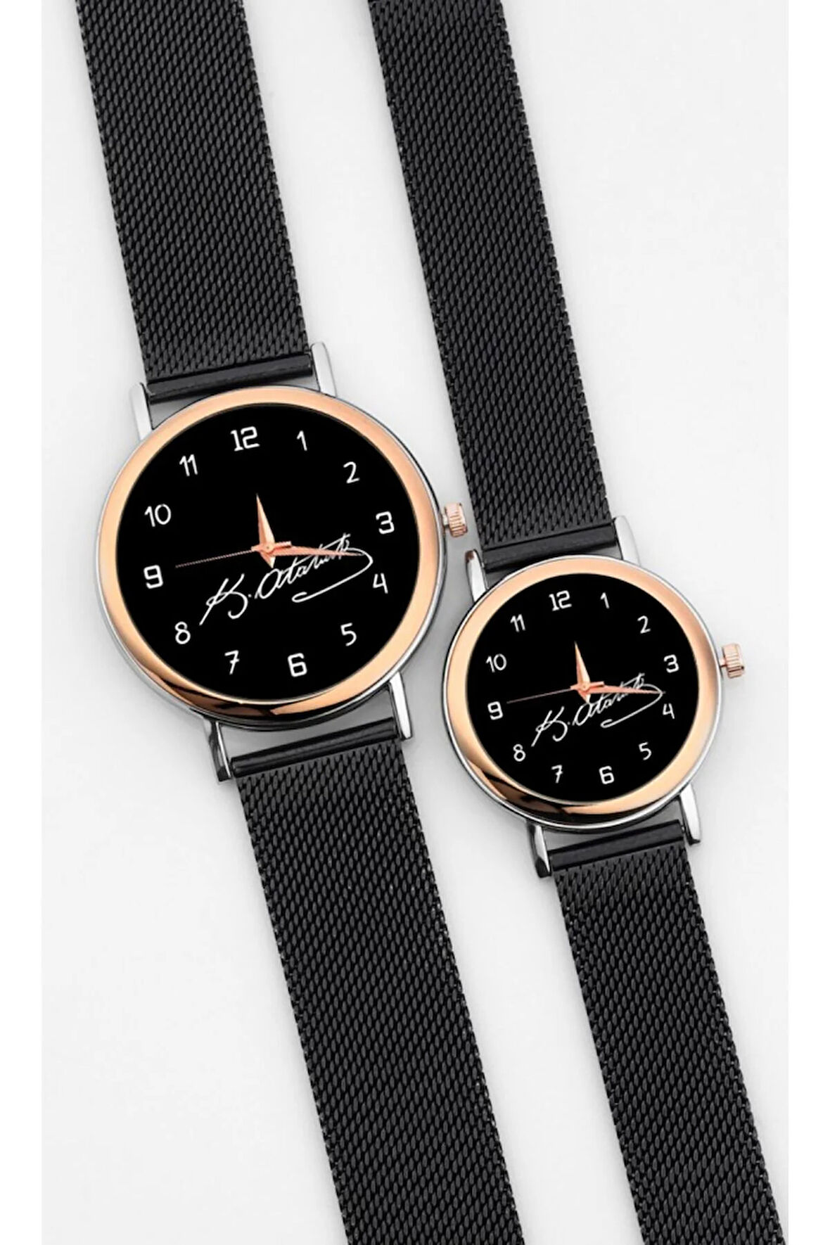 Çift Saatleri Sevgili Saatleri Kemal Atatürk İmzalı Bay Sevgililer Günü Hediyesi