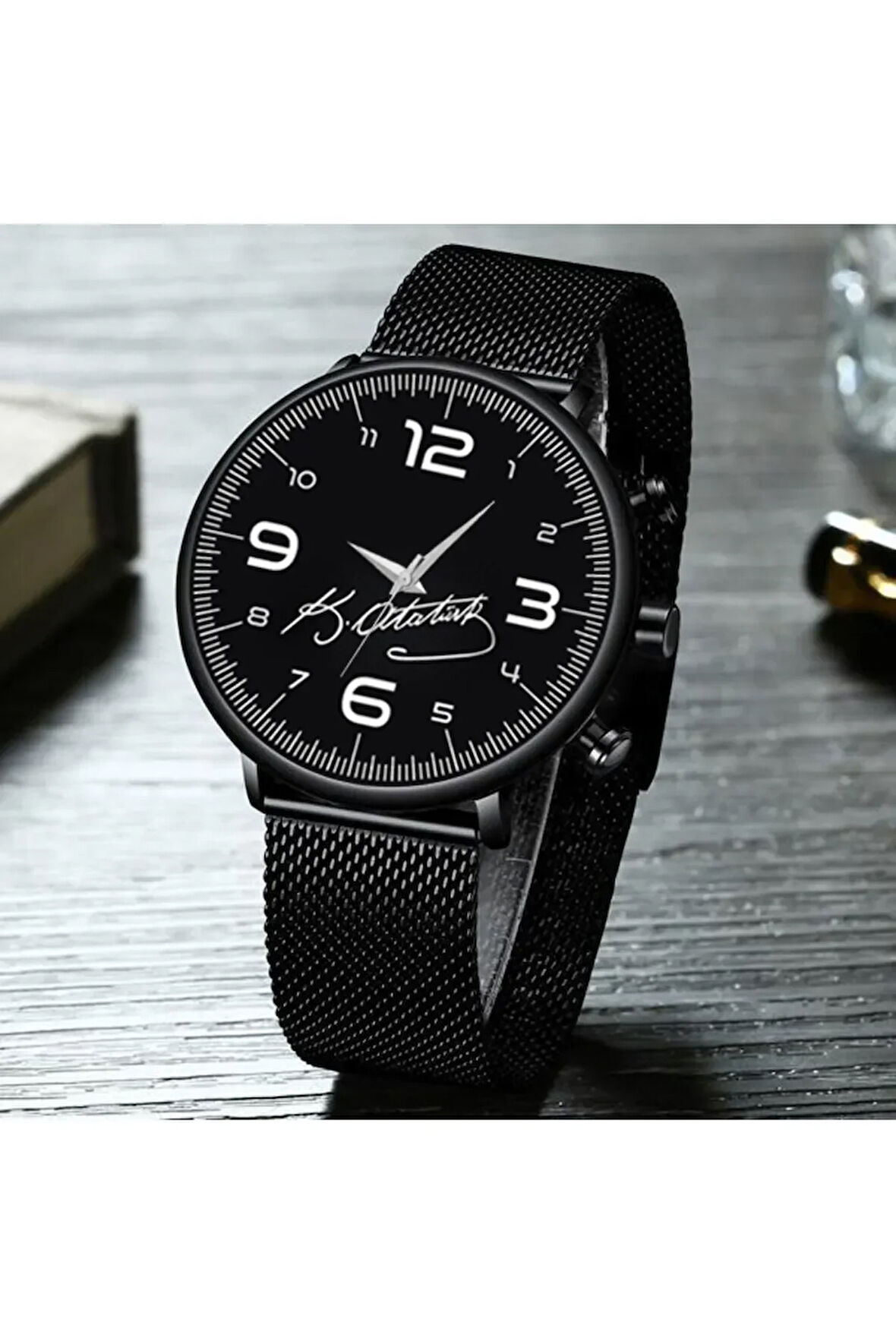 Erkek Kol Saati Atatürk Imzalı Tek Bay Kol Saati Doğum Günü Hediyesi