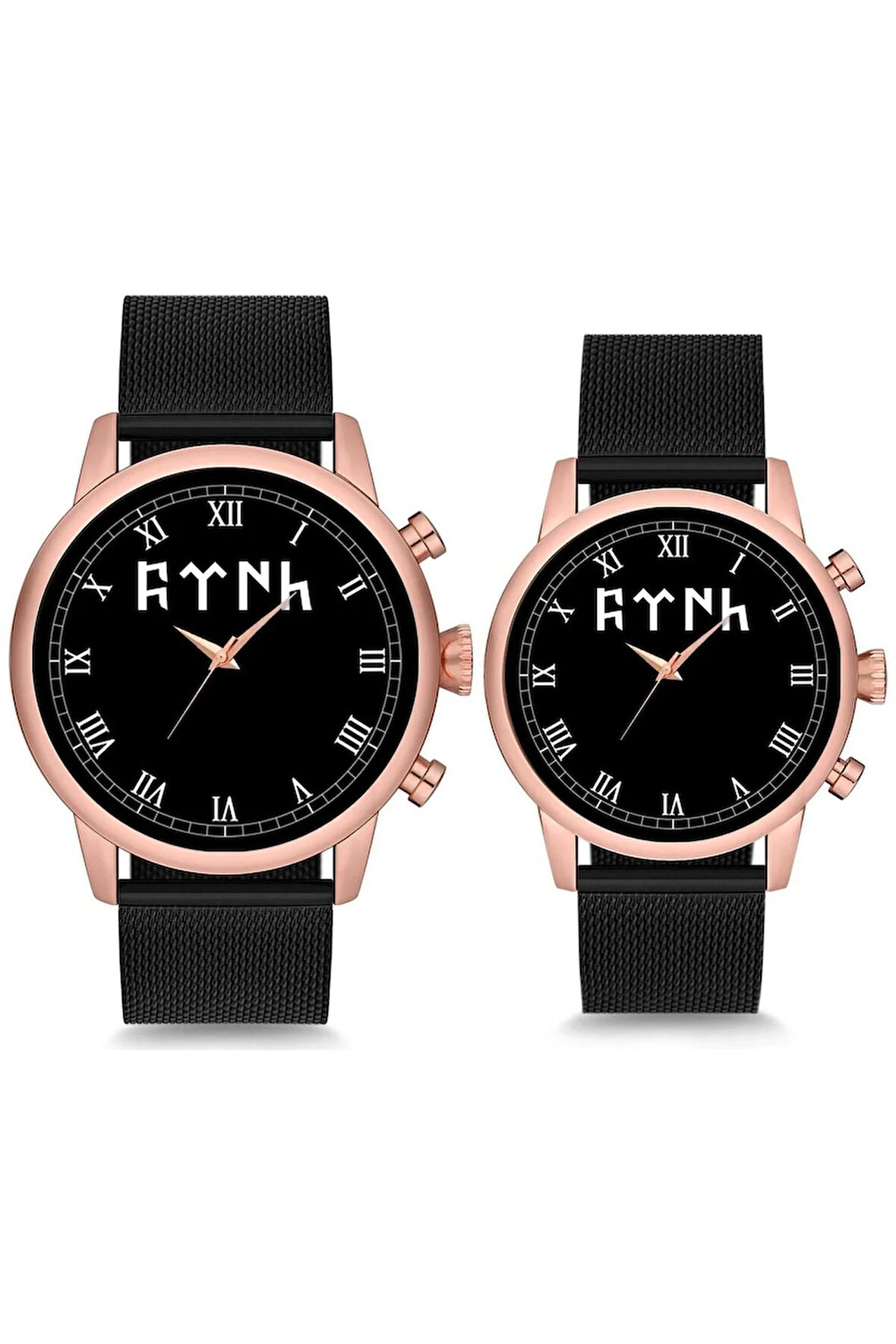 Romen Rakam Göktürk Türk Çift Sevgili Kol Saati