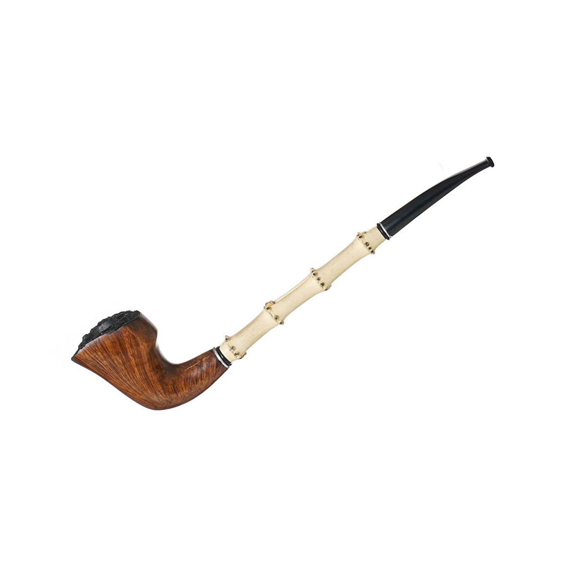 Şahin Bamboo Filtresiz Akrilik Saplı Pipo (240012)