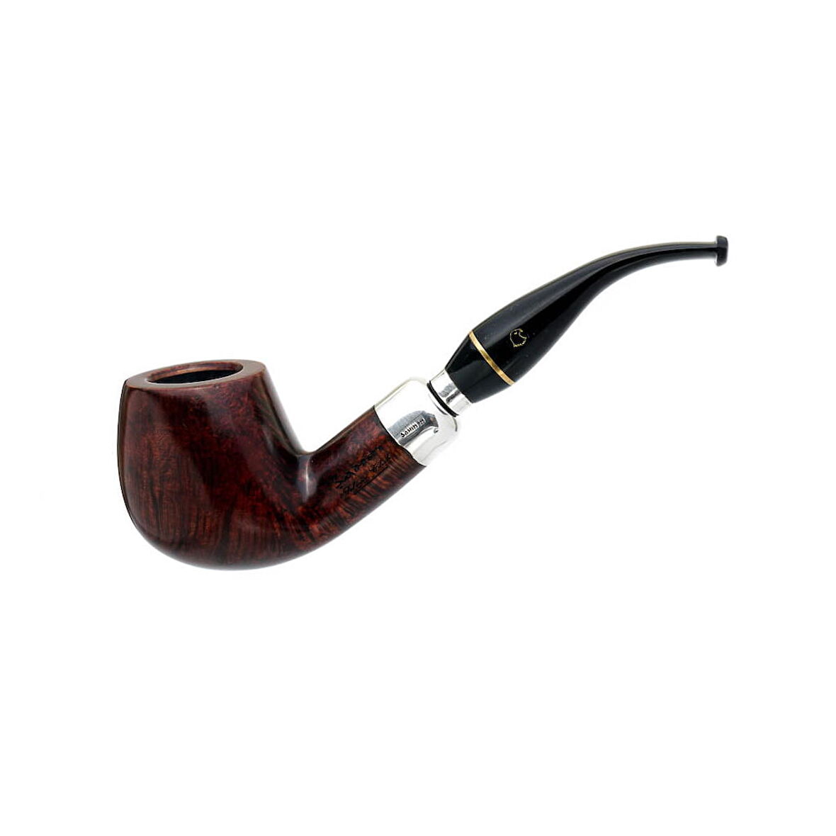 Şahin Silver Club 420 9mm. Filtreli Ebonit Saplı Pipo (243100)