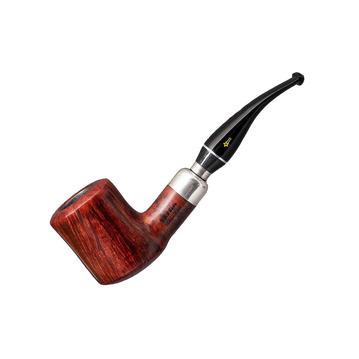 Şahin Silver Club 920 9mm. Filtreli Ebonit Saplı Pipo (243110)