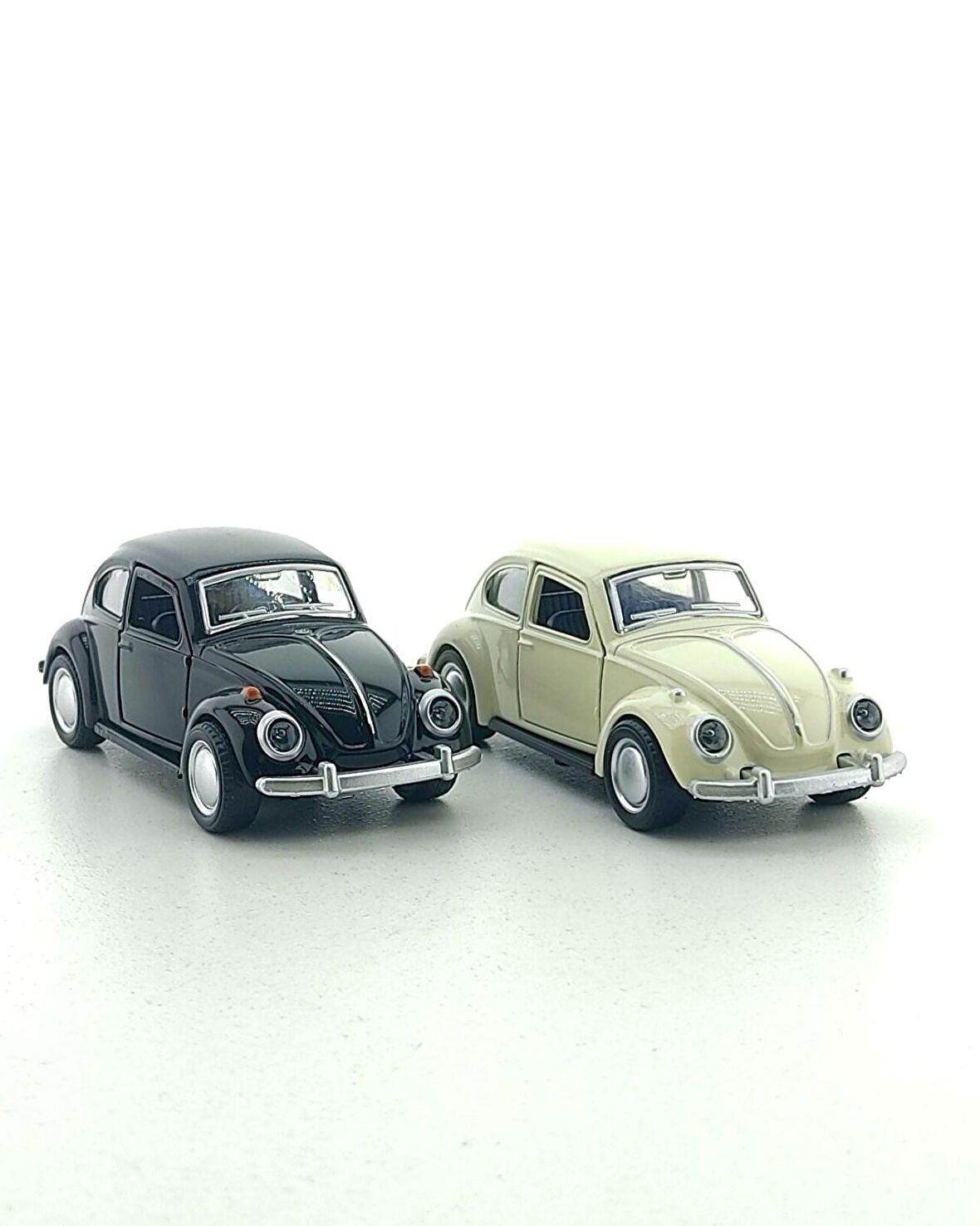 Sevgiliye Eşe Sürpriz Hediye 2 Adet Siyah & Beyaz Metal Vosvos Araba Dıe Cast Büyük Boy 12cm