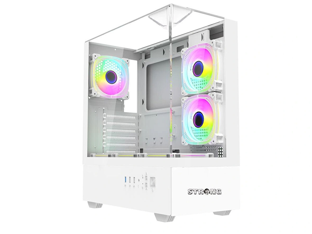 Strong Diamond Beyaz 6x120mm ARGB ATX Gaming Bilgisayar Kasası Powersız