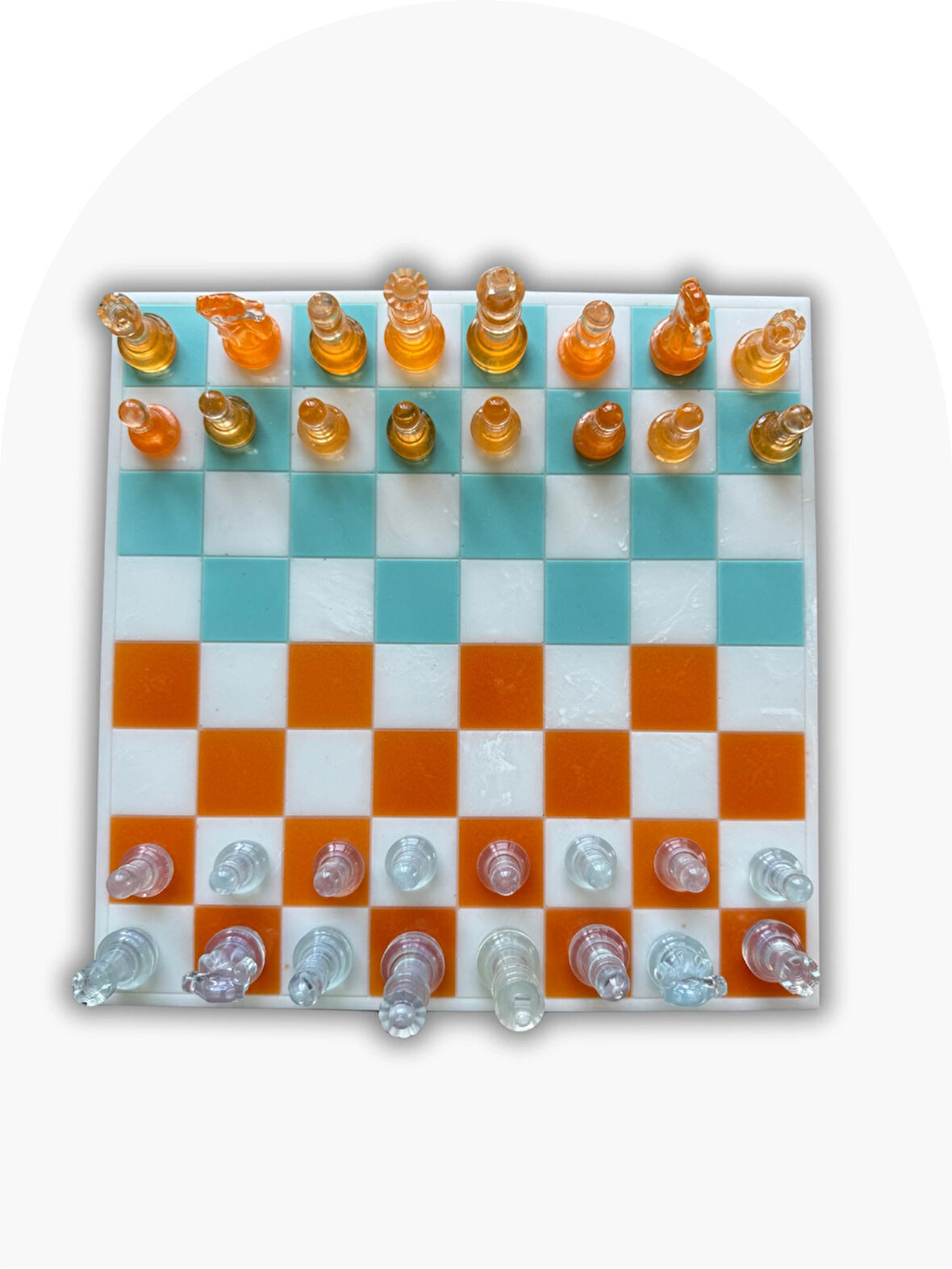 Turuncu Mavi Tasarım Satranç