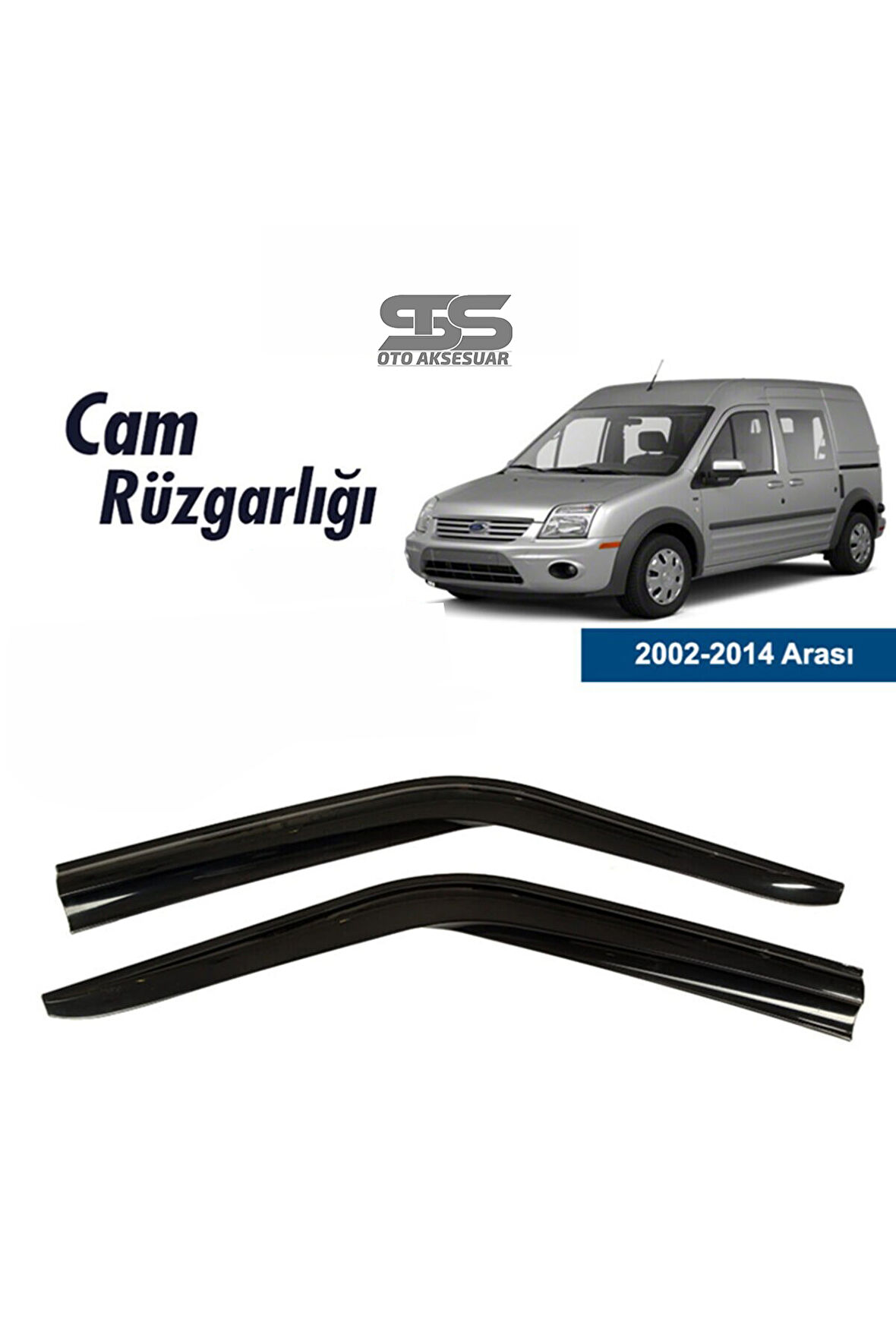 Cam Rüzgarlığı Ford Connect 2002-2014 Mügen Tip Piano Black