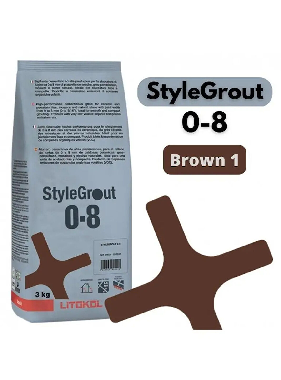 STYLEGROUT 0-8 BROWN 1 DERZ DOLGU 3 KG